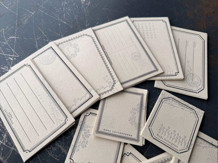OEDA LETTERPRESS / Limited Edition Assort card set / mellow Black