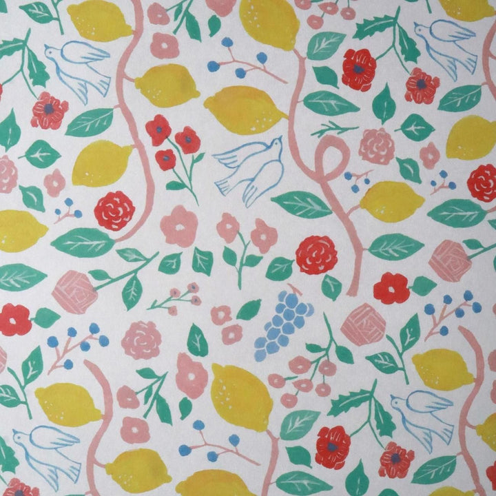 REGARO PAPIRO / Wrapping Paper -Harvest Pattern - White /5 sheets