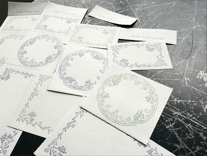 OEDA LETTERPRESS / 3pattern labelbook Noble  [Lavender&Sage]