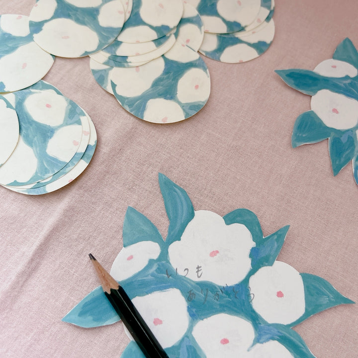 Kisetsu no Tegamiya / Letter Writing Set -White Flowers