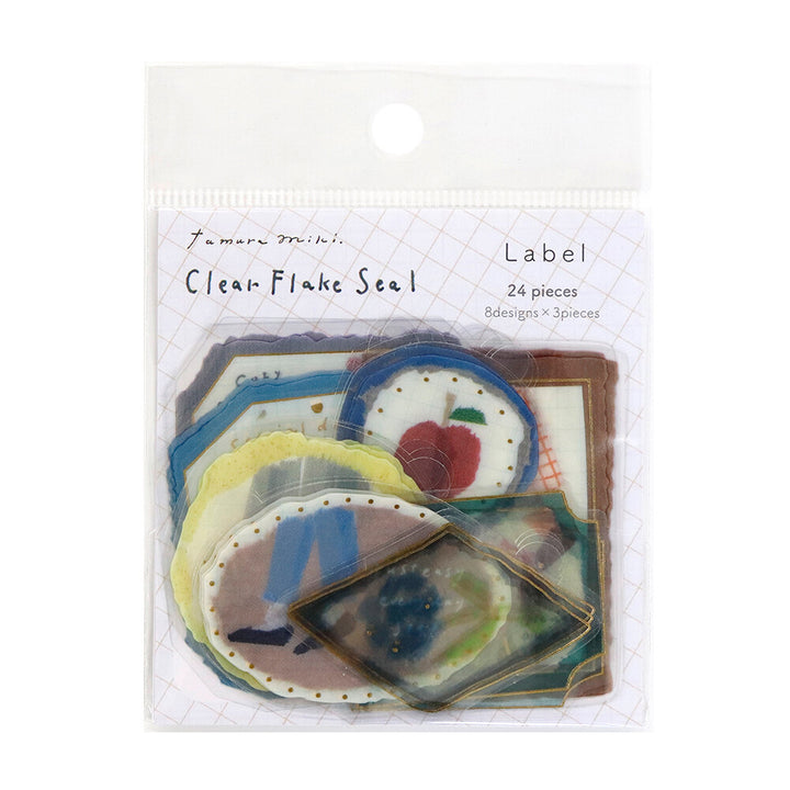 Miki Tamura / Clear Flake Stickers -Label