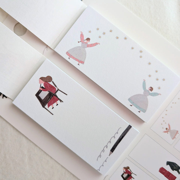 Necktie x cozyca products / Little Message Sticky Notes -Writing a Letter / Flowers
