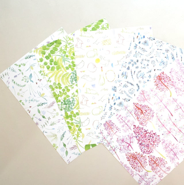 Tomoko Shinozuka / A4 Wrapping paper B / 5sheets