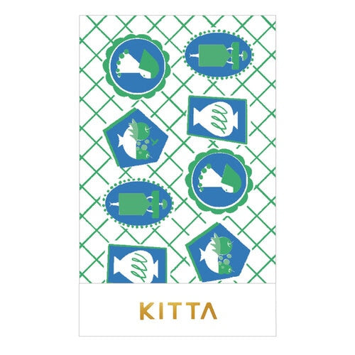 HITOTOKI / Washi Tape KITTA Collage (Silver foil)-Planet KITC002