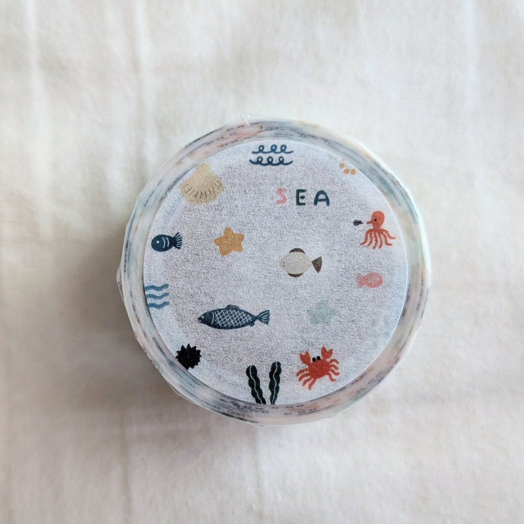 Necktie / Washi Tape -Crab Crab Sea