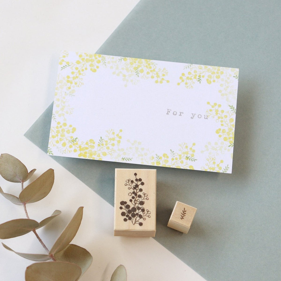 always smile.../ Rubber Stamp -Easy-to-stamp mimosa set