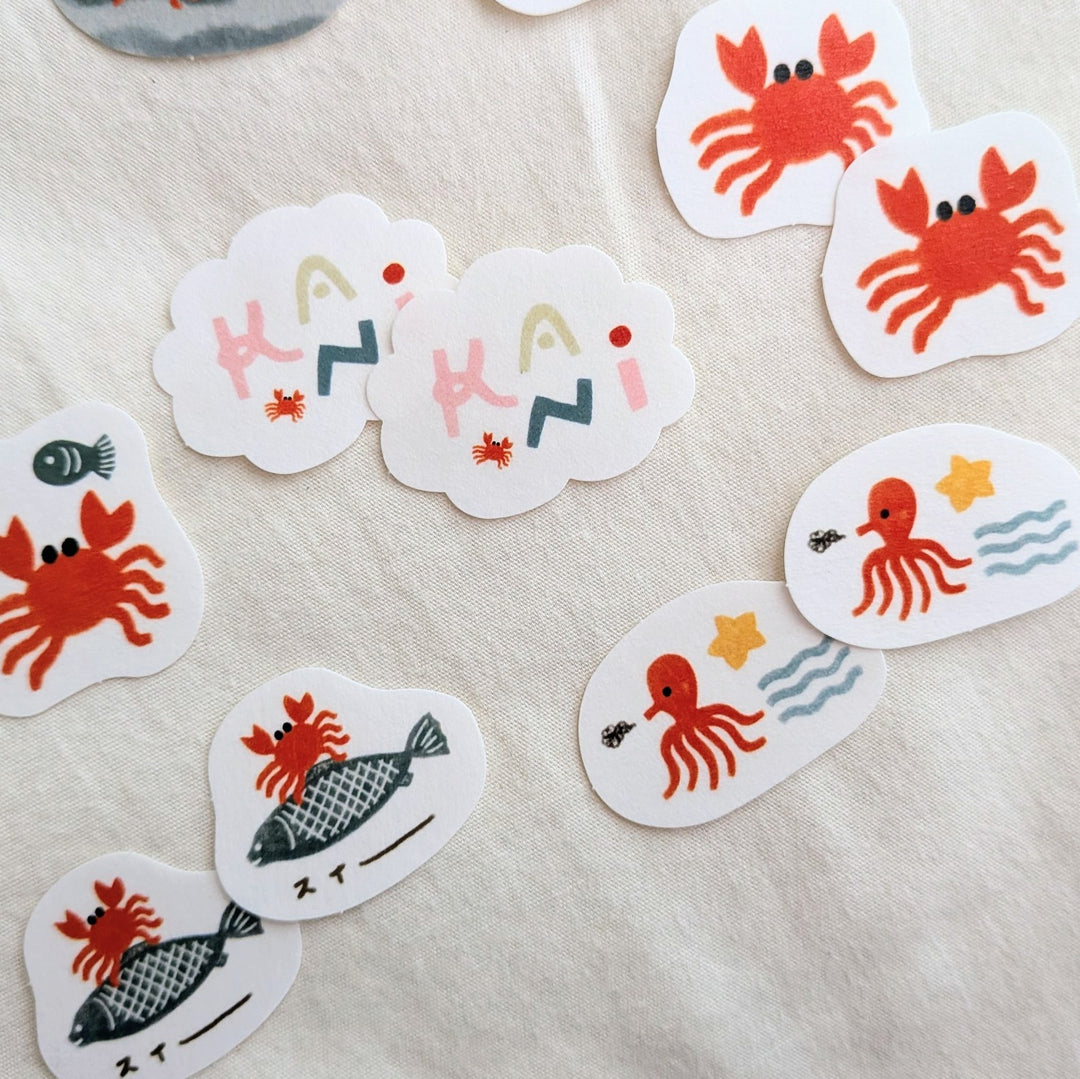 Necktie x Tegamisha / Flake Stickers -Crabs