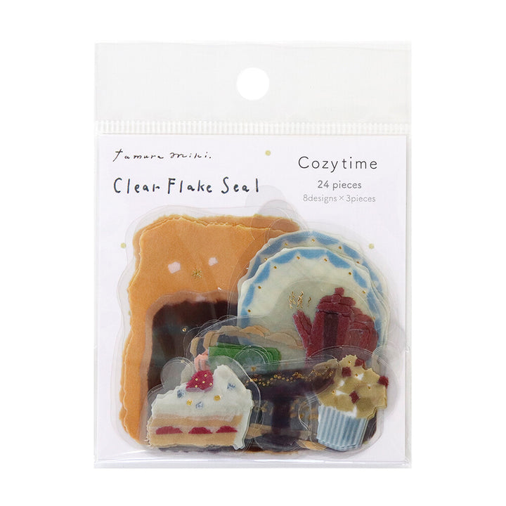 Miki Tamura / Clear Flake Stickers -Cozy time