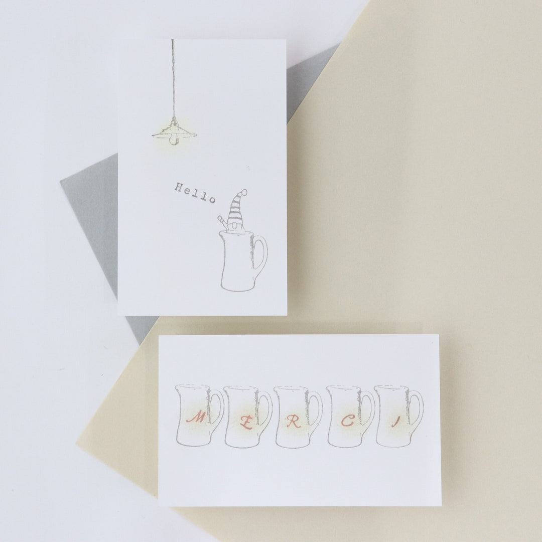 always smile.../ Rubber Stamp -milk vase