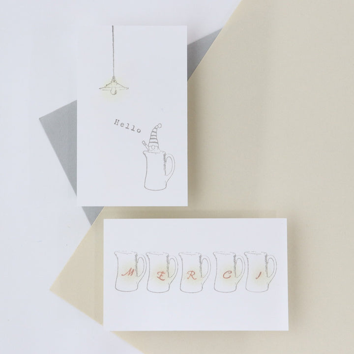 always smile.../ Rubber Stamp -milk vase