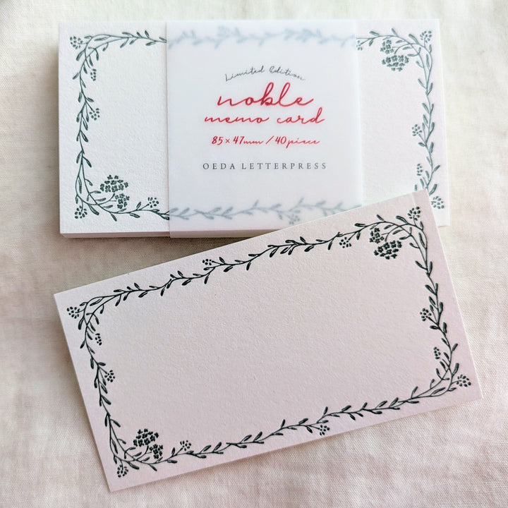 OEDA LETTERPRESS / Memo card (Noble / green) Limited Edition