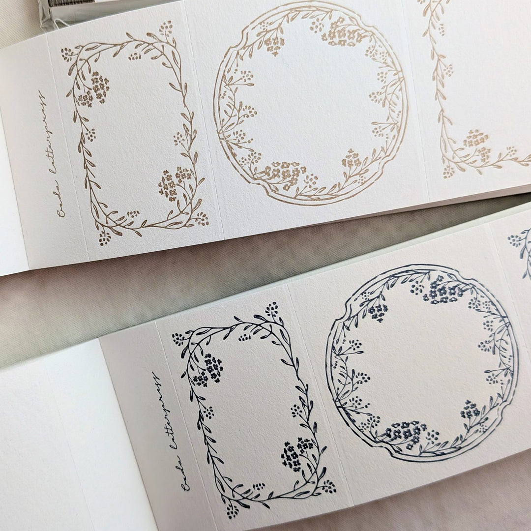 OEDA LETTERPRESS / 3pattern labelbook Noble [Bronze&Dark Blue]