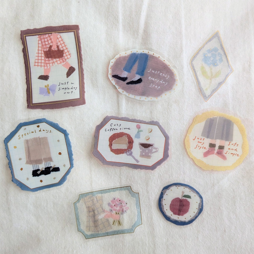 Miki Tamura / Clear Flake Stickers -Label