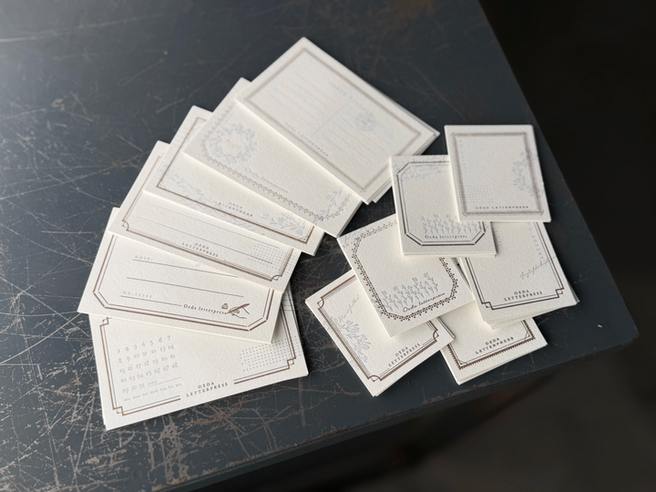 OEDA LETTERPRESS / Renewal Assort card set / mellow silver