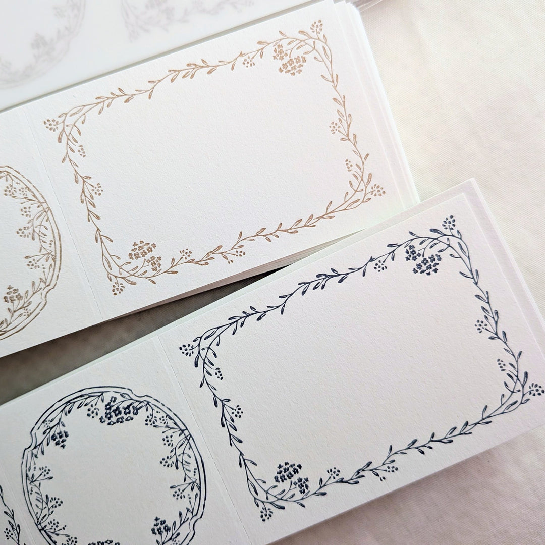 OEDA LETTERPRESS / 3pattern labelbook Noble [Bronze&Dark Blue]