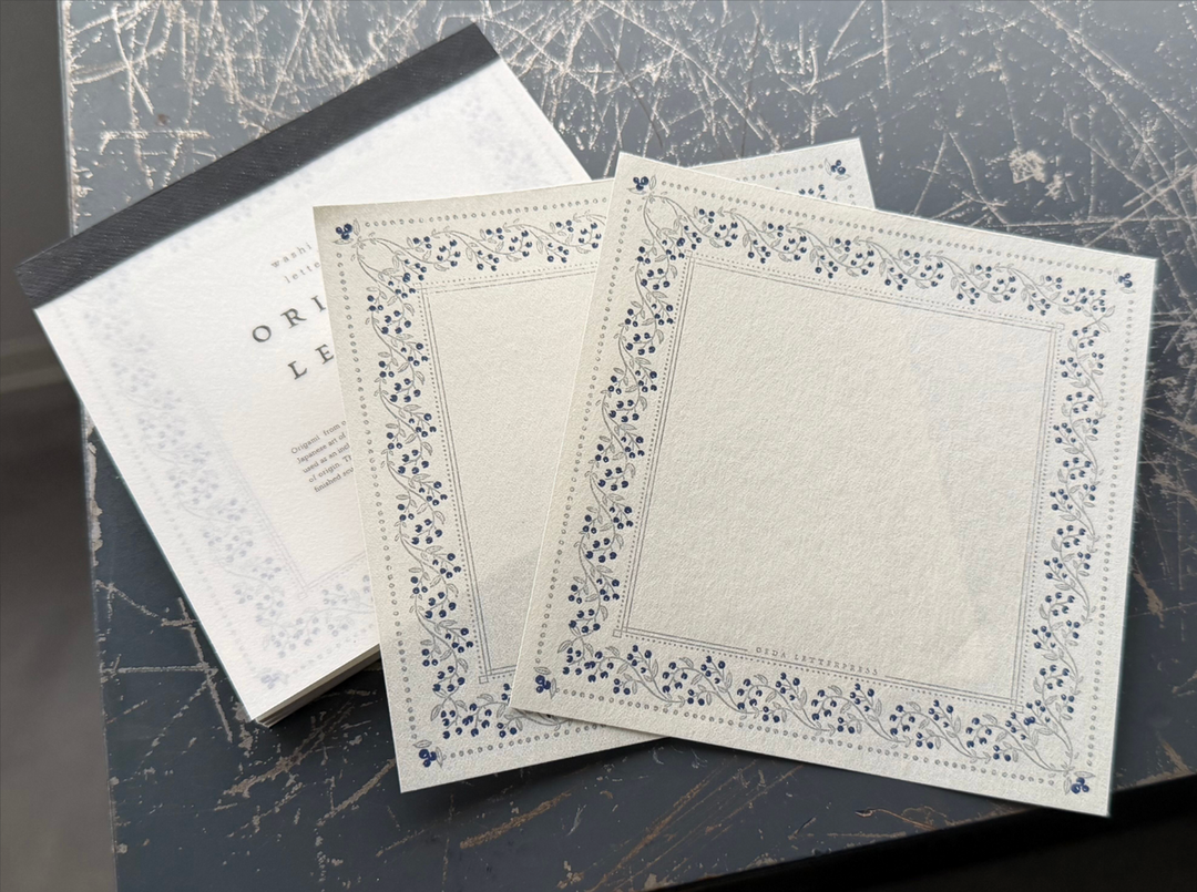 OEDA LETTERPRESS / Limited Edition ORIGAMI LETTER Blueberry color