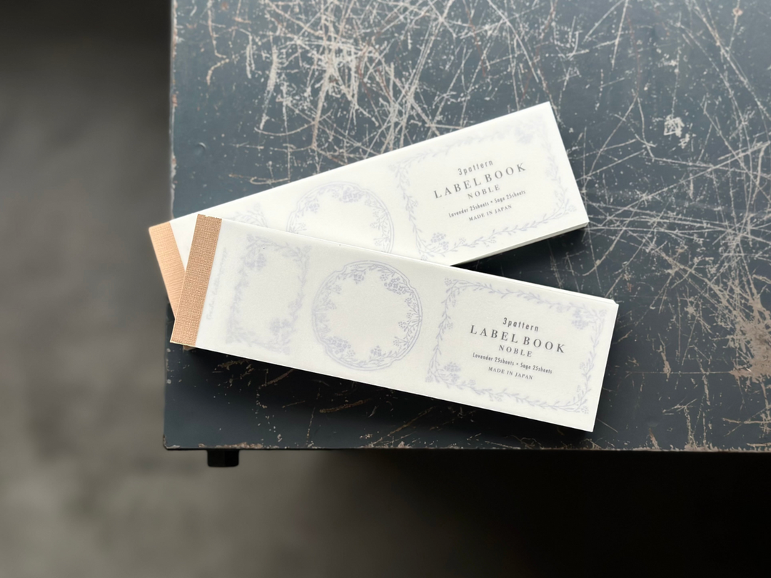 OEDA LETTERPRESS / 3pattern labelbook Noble  [Lavender&Sage]