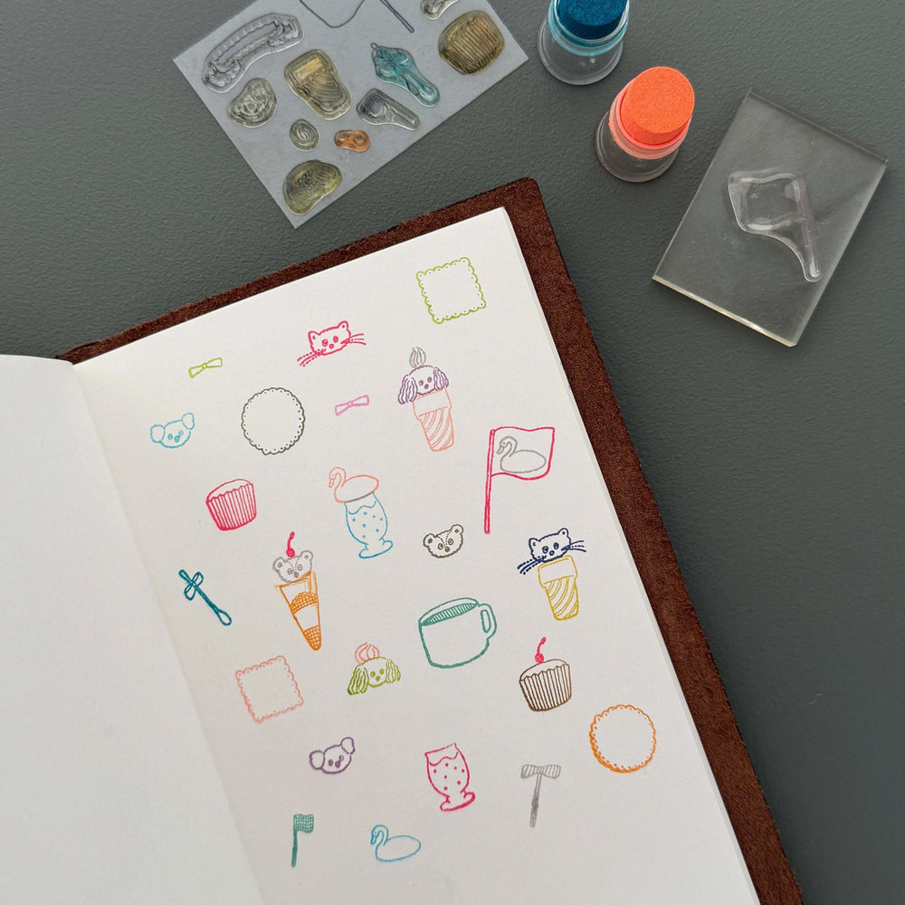 Tobimatsu Shoichiro x Mizushima / Freely combined stamp set -Topping Animal