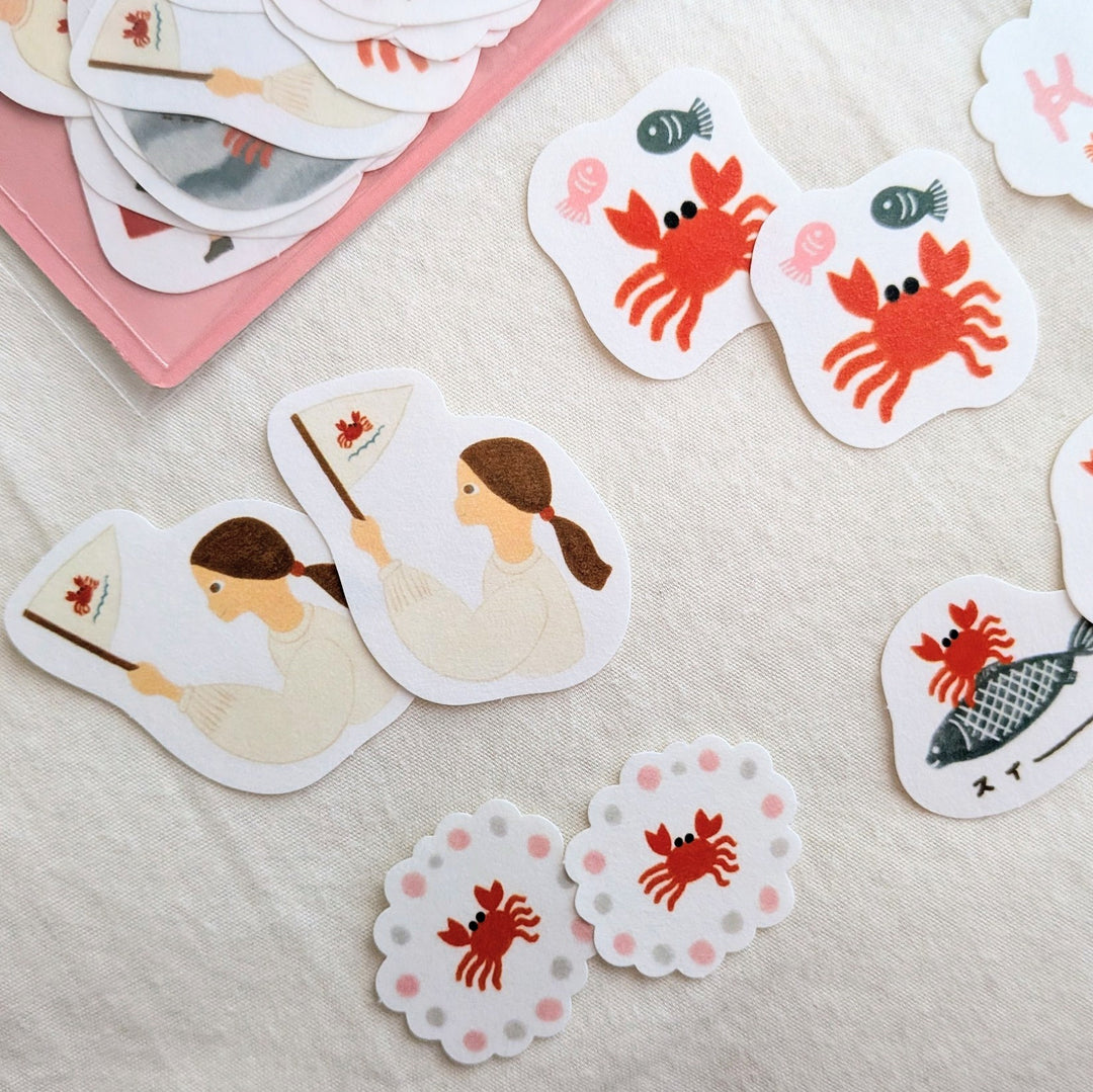 Necktie x Tegamisha / Flake Stickers -Crabs