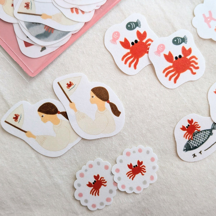 Necktie x Tegamisha / Flake Stickers -Crabs