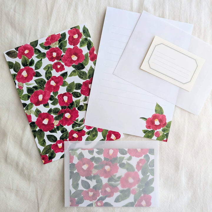 harukazeiro (吉田春香)/ Letter Writing Set -camellia