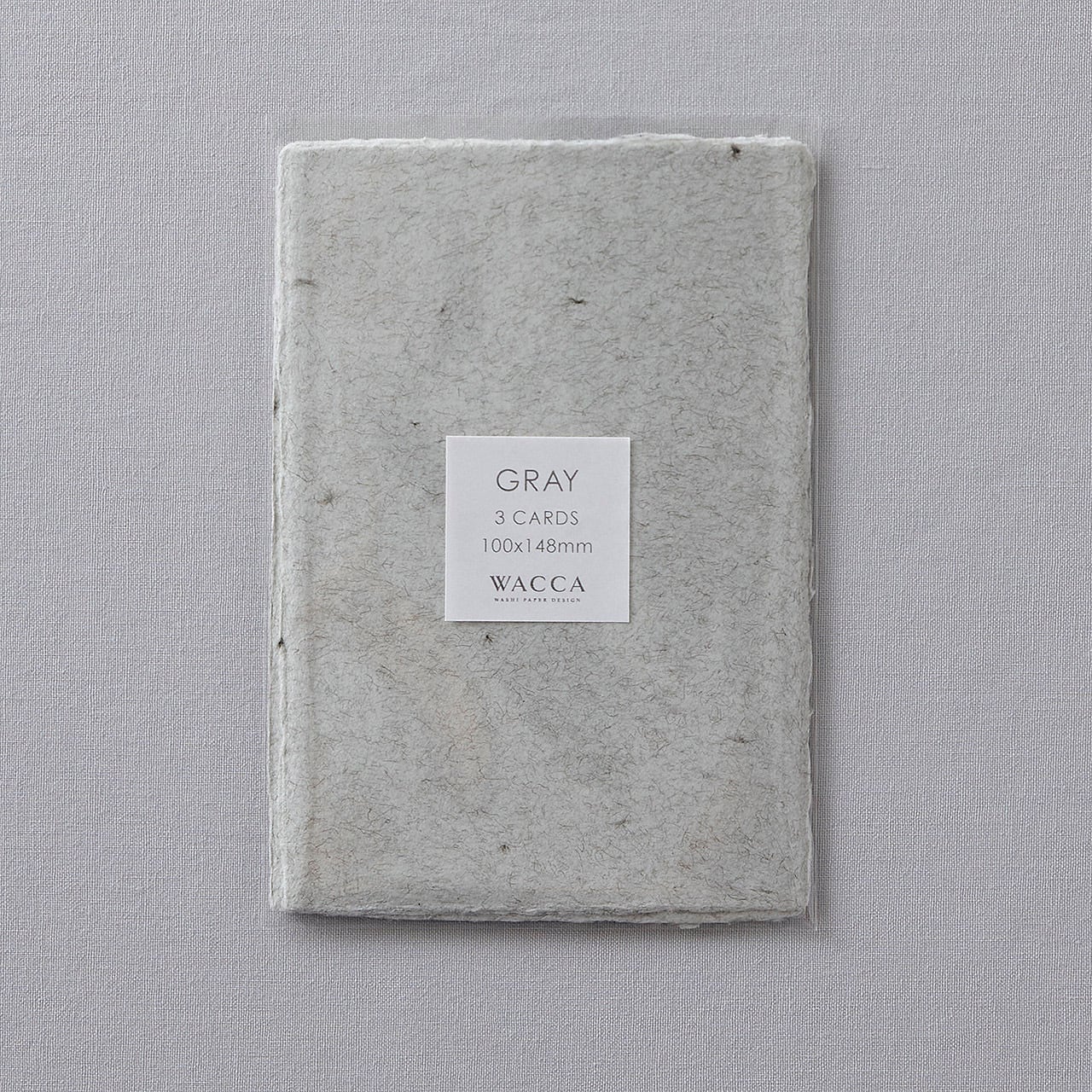 WACCA JAPAN / Deckle edged washi paper post card / Heather Gray PO15