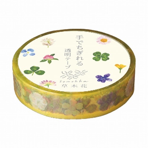 RYURYU / Hand-tearable Clear Tape 10mm width -Wildflowers SMMT102