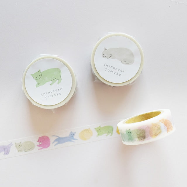 Tomoko Shinozuka / Washi tape - Cats in 11 Colors