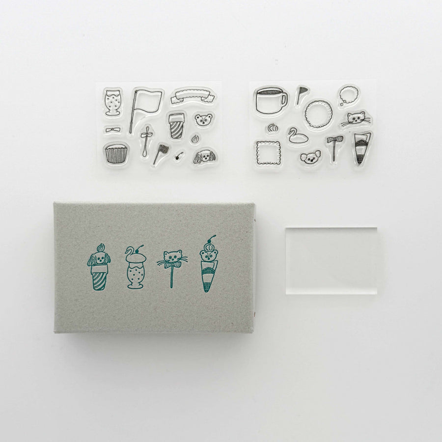 Tobimatsu Shoichiro x Mizushima / Freely combined stamp set -Topping Animal