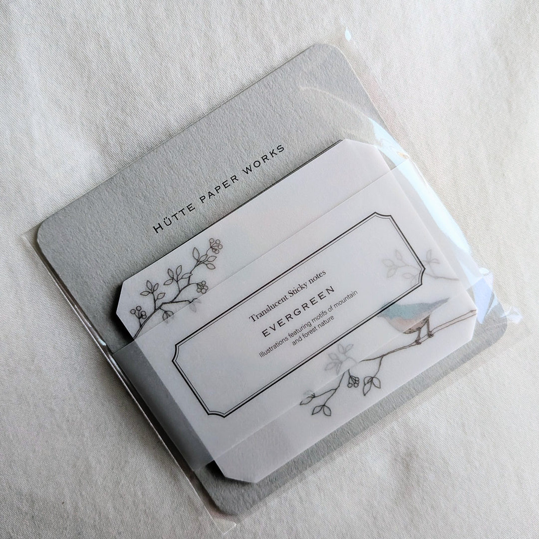 Hutte Paper Works / Tracing Paper Sticky Note -Red-flanked Bluetail HPSM-737