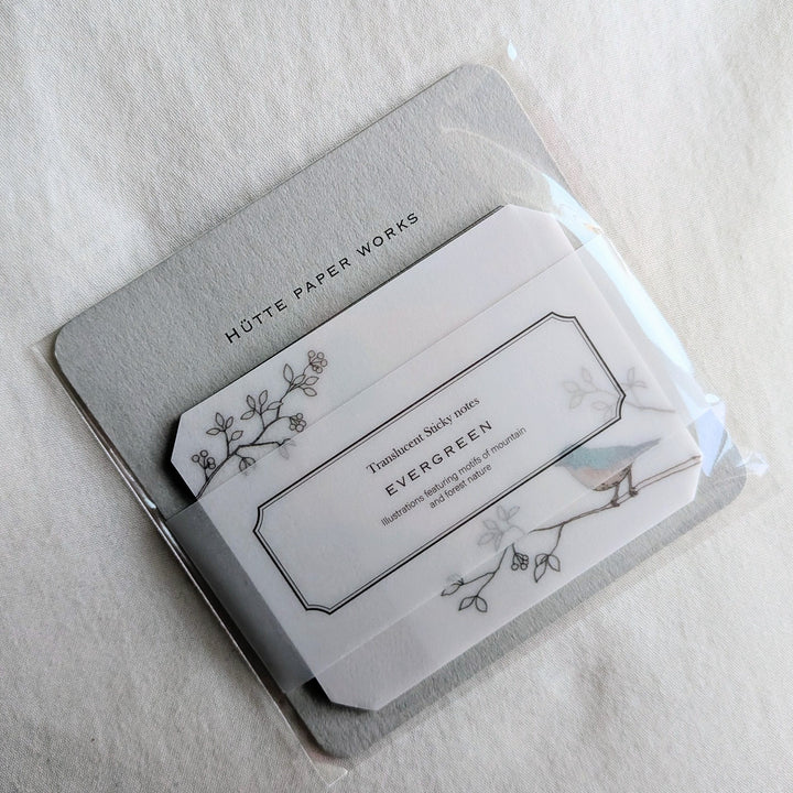 Hutte Paper Works / Tracing Paper Sticky Note -Red-flanked Bluetail HPSM-737