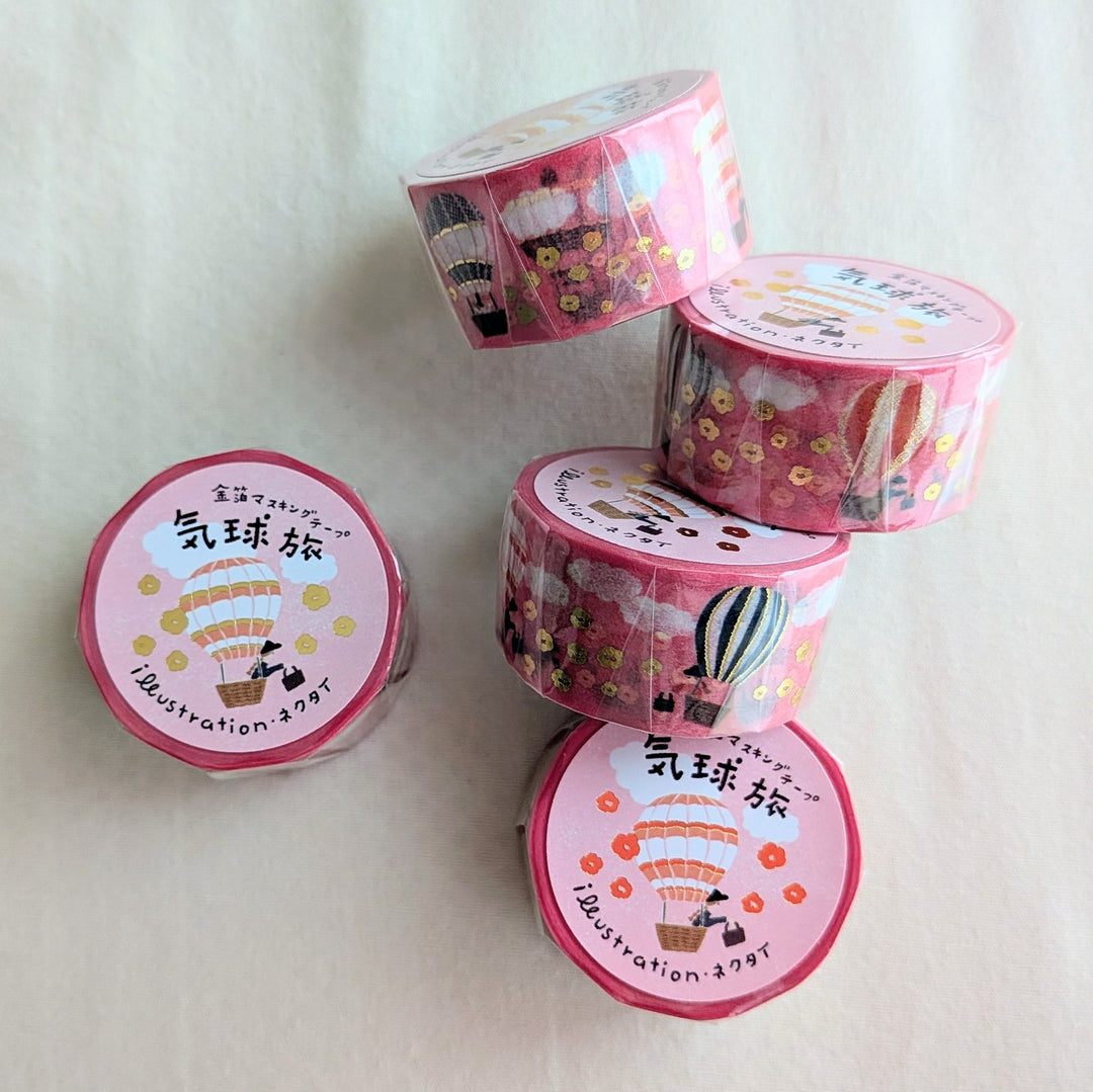 Necktie x cozyca products / Gold Foil Washi Tape -Balloon Journey