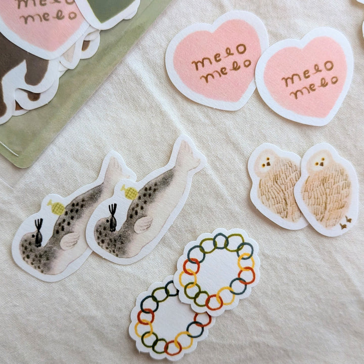 Necktie x Tegamisha / Flake Stickers -Melon