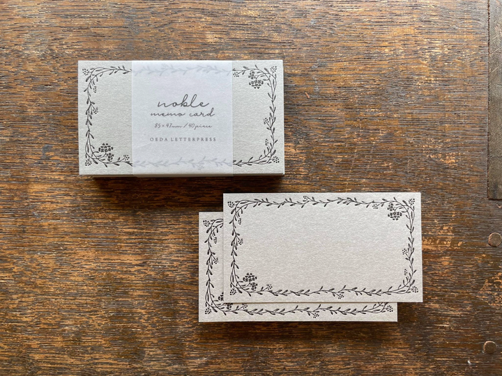 OEDA LETTERPRESS / Letterpress Memo card (Noble) Black