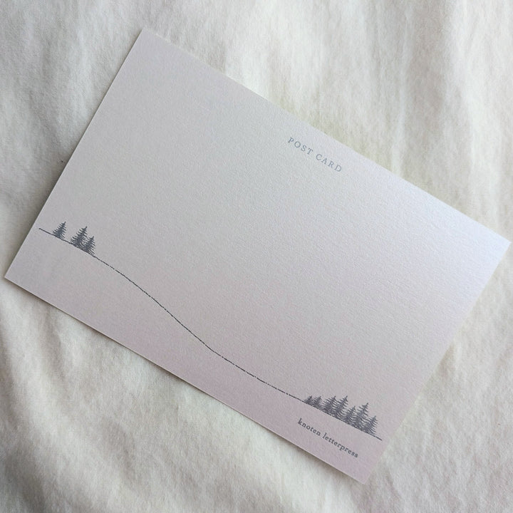 knoten letterpress / Post Card -Winter House /quartz (Glitter)