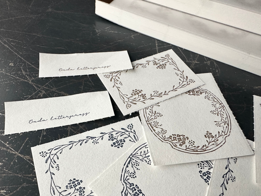 OEDA LETTERPRESS / 3pattern labelbook Noble [Bronze&Dark Blue]