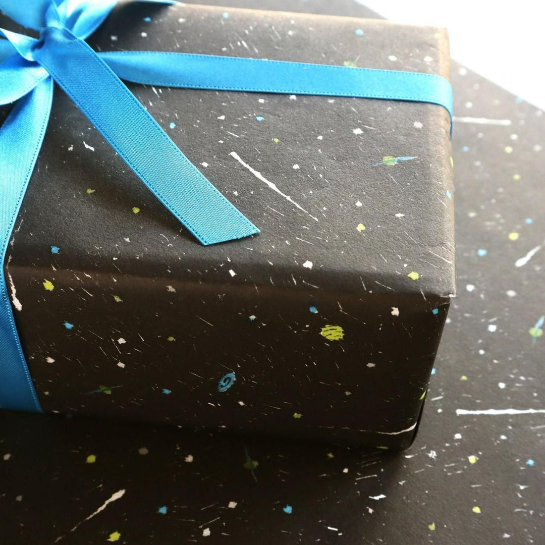 REGARO PAPIRO / Wrapping Paper -Universe Pattern Black /5 sheets