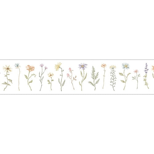 MIND WAVE / Clear Tape 30mm -pick flowers 95192