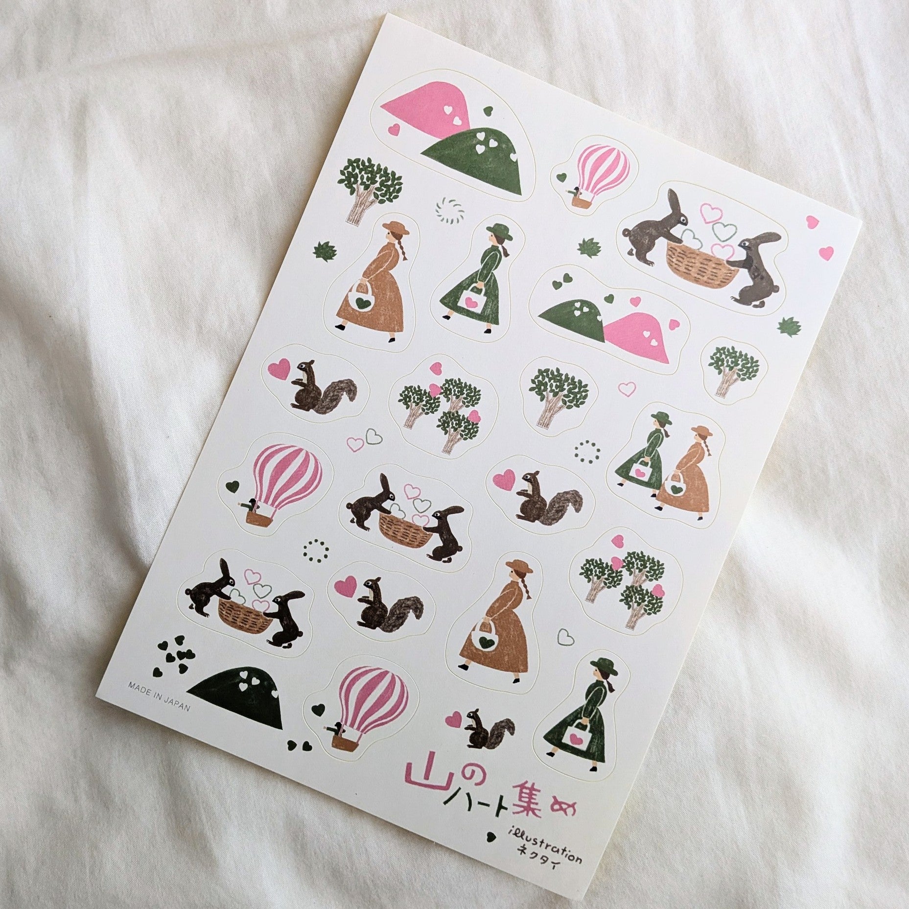 Necktie / Sticker Sheet -Collecting Mountain Hearts – PAPER SHOP JAPAN