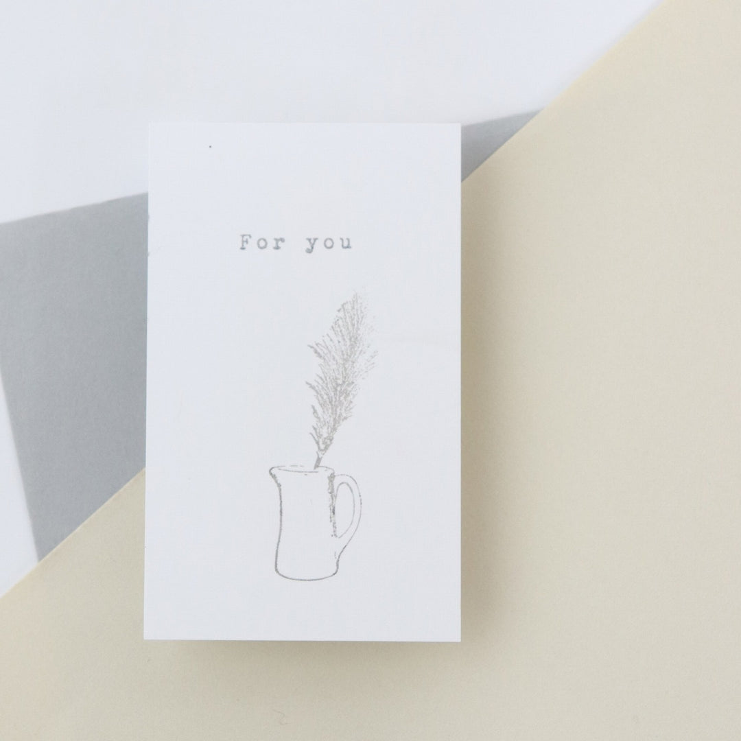 always smile.../ Rubber Stamp -milk vase