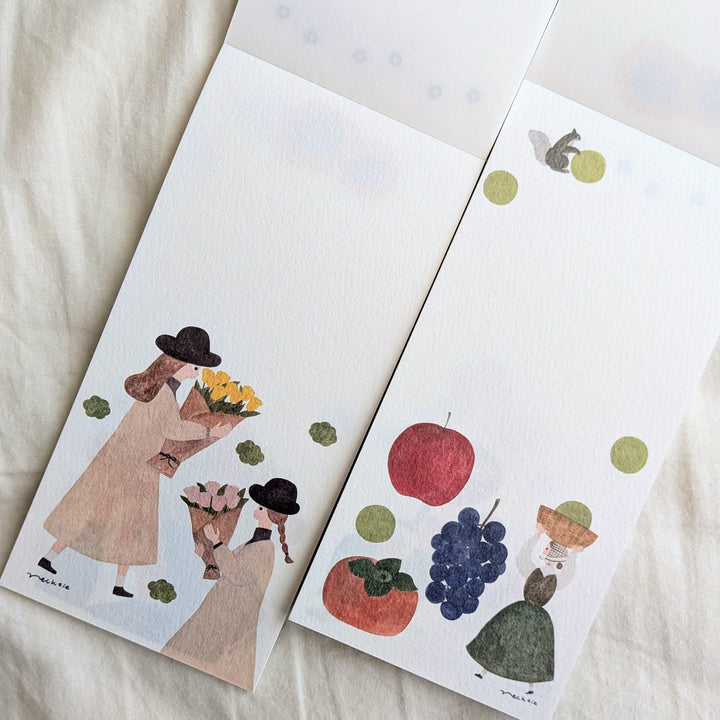 Necktie x cozyca products / Letter Writing Pad -Meguru