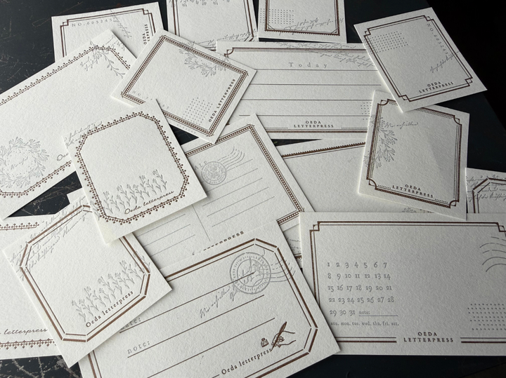 OEDA LETTERPRESS / Renewal Assort card set / mellow silver