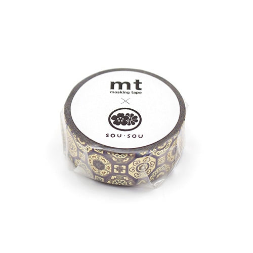 mt x SOU SOU/ Foil-staming Washi Tape - Elegant MTSOU28