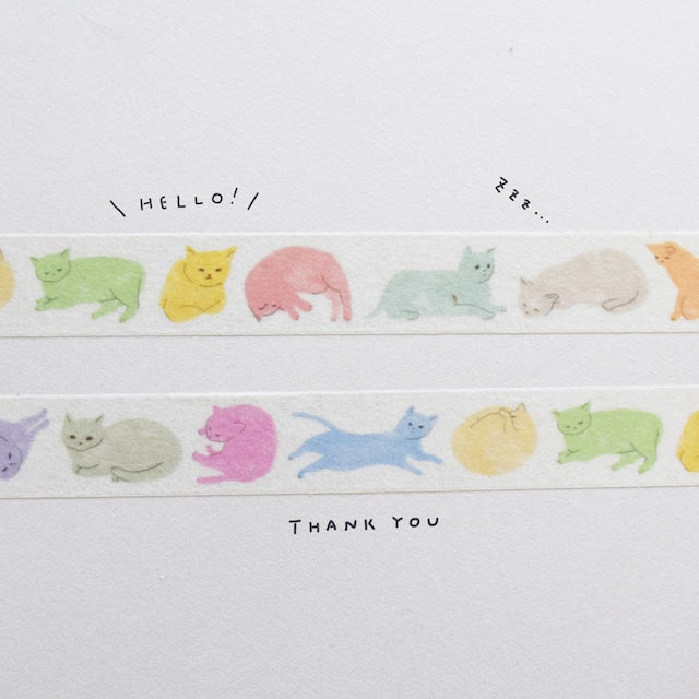 Tomoko Shinozuka / Washi tape - Cats in 11 Colors