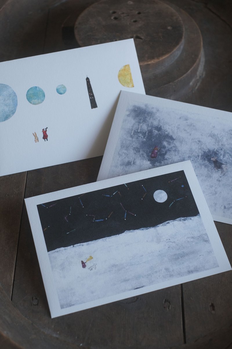 Jun Sasaki / Letter Writing Set -Forest, Moon, and Stars