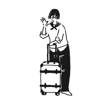 MA7stamp / Rubber Stamp -Fumiko with a Suitcase