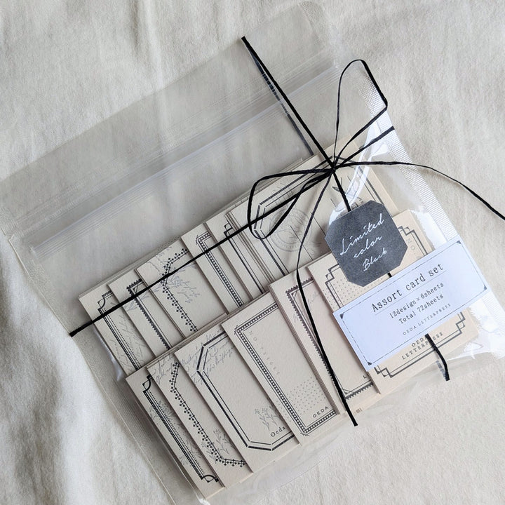 OEDA LETTERPRESS / Limited Edition Assort card set / mellow Black