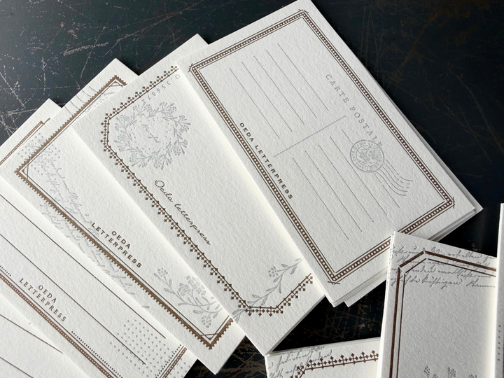OEDA LETTERPRESS / Renewal Assort card set / mellow silver