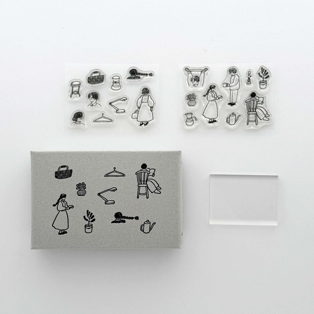 Tobimatsu Shoichiro x Mizushima / Freely combined stamp set -Everyday Life Designs