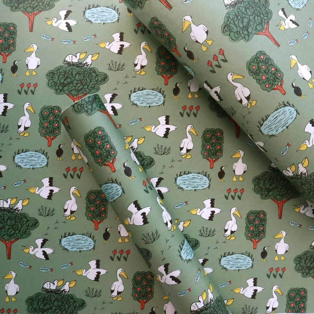 REGARO PAPIRO / Wrapping Paper -Pelican /5 sheets